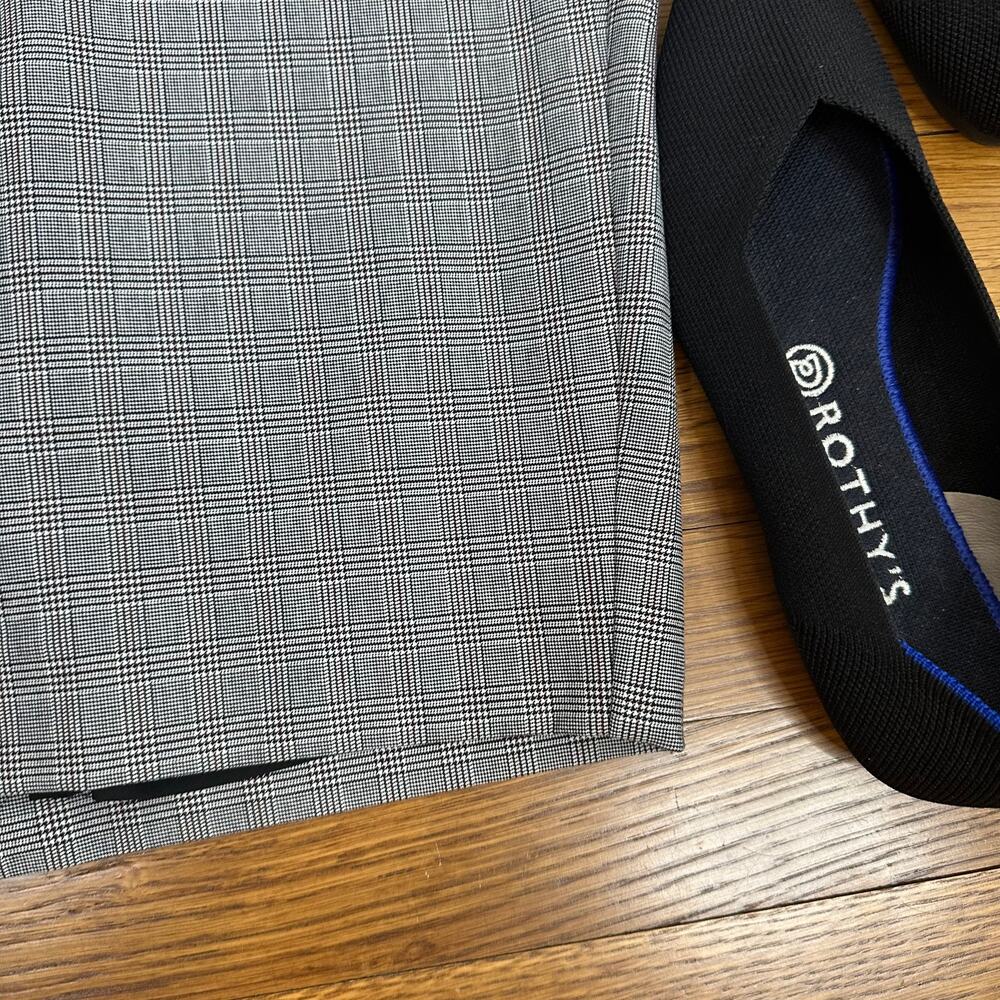 Express Gray & Black Plaid Straight Pencil Skirt - Picture 8 of 8